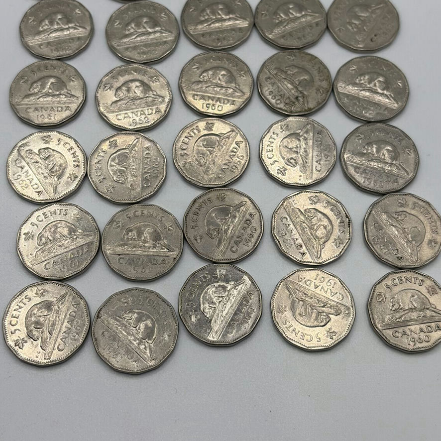 Canadian Quarters 1963 And Nickels - image 5 of 6