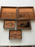 Copper Tone Relief Art From England - thumbnail 1 of 17