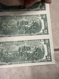 Uncut Sheet of 32 US $2 Two-Dollar Bills - Series 1995 Federal Reserve Notes - Uncirculated - thumbnail 22 of 28