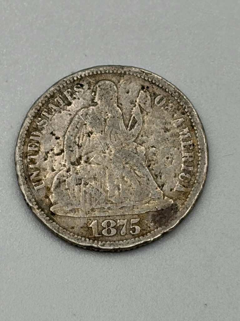 US 1875 Silver Coin And 1906 Earthquake Coin - image 2 of 7