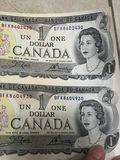 1973 Bank of Canada $1 Uncut Sheet of 40 Notes - BFK Prefix - AU/XF - thumbnail 12 of 30