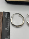 14k White Gold Hoop Earrings - thumbnail 5 of 6
