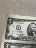 Uncut Sheet of 32 US $2 Two-Dollar Bills - Series 1995 Federal Reserve Notes - Uncirculated - thumbnail 2 of 28