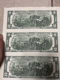 Uncut Sheet of 32 US $2 Two-Dollar Bills - Series 1995 Federal Reserve Notes - Uncirculated - thumbnail 16 of 28