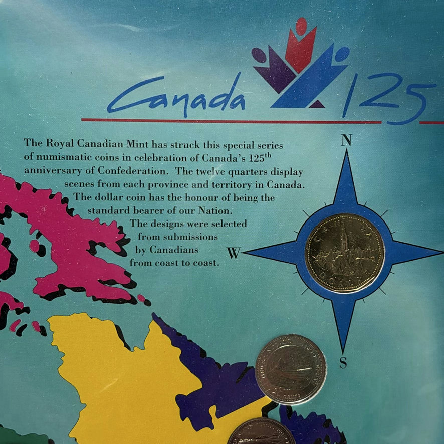 Canada 125 Quarter Set - image 2 of 12