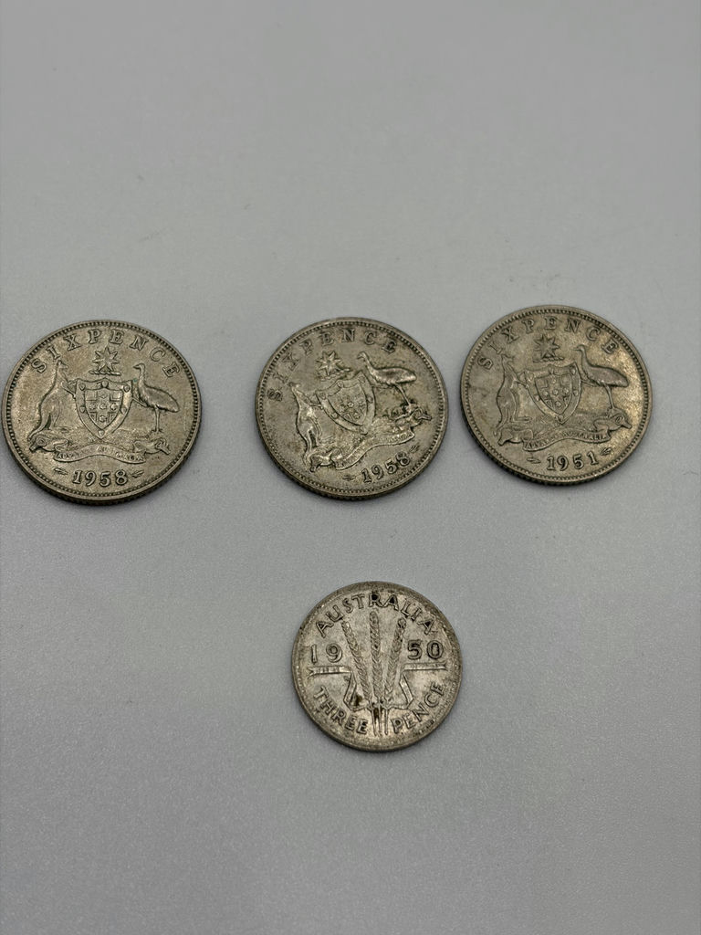Australian Coins W 4 Silver Coins - image 13 of 16