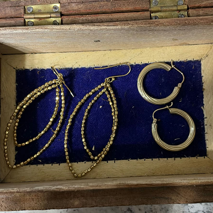 Wooden Carved Box W Jewelry - image 8 of 13