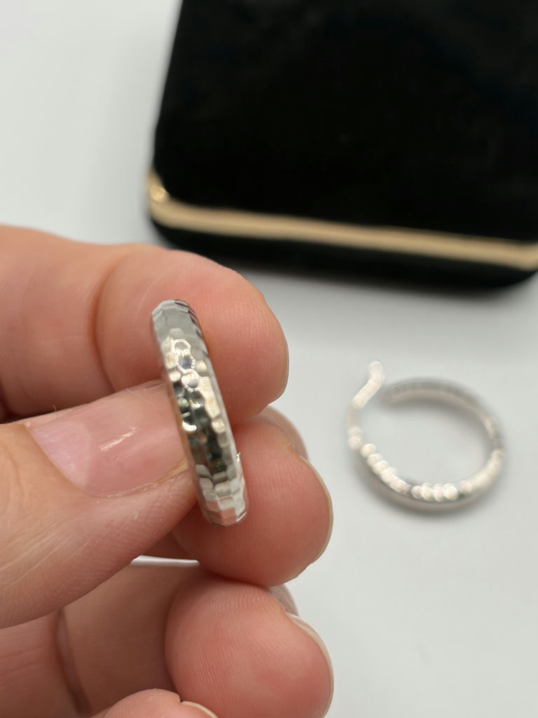 14k White Gold Hoop Earrings - image 4 of 6