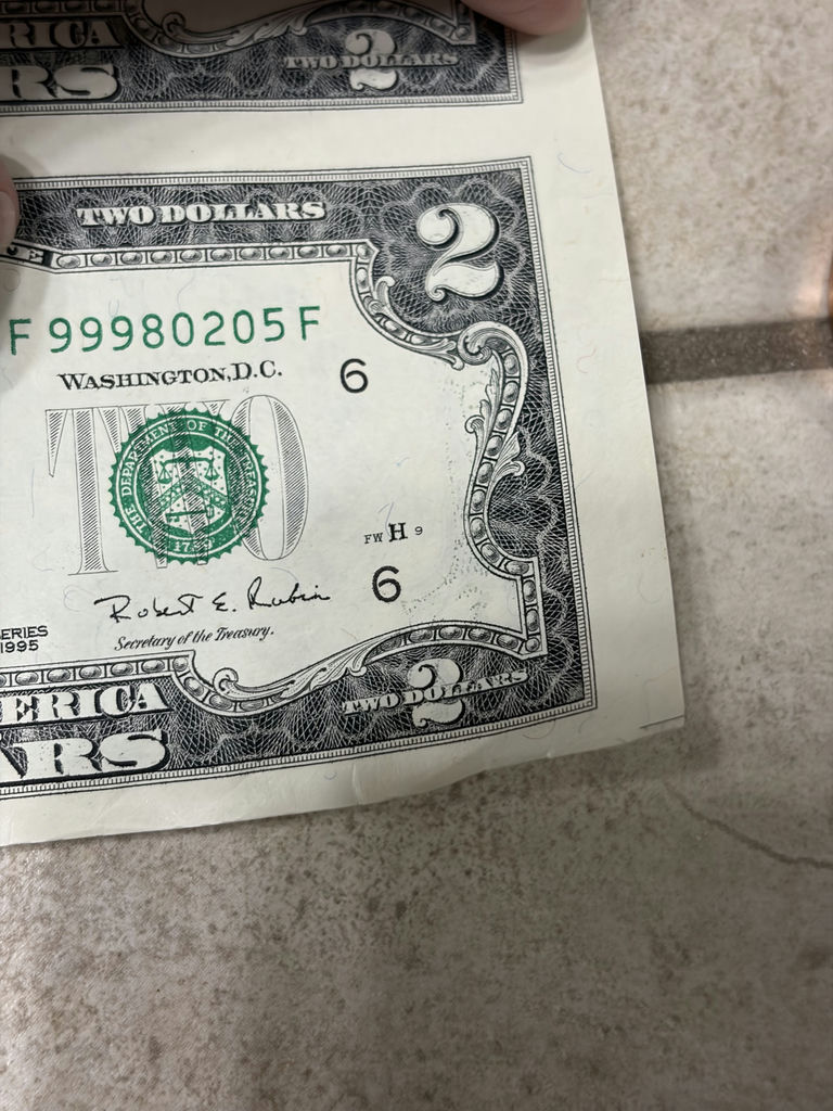 Uncut Sheet of 32 US $2 Two-Dollar Bills - Series 1995 Federal Reserve Notes - Uncirculated - image 12 of 28