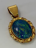 14k Gold Charms On Pendant And Black Opal Pendant - thumbnail 7 of 9