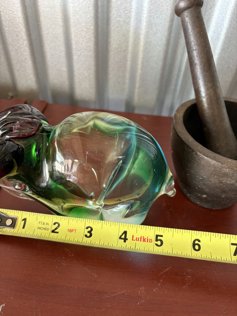 Glass Bull, Metal Cannon And Mortar And Pestle - image 7 of 16