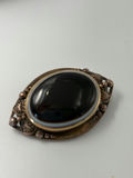 Vintage Signed Birks Banded "Bullseye" Agate Brooch - thumbnail 2 of 8