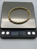 14k Yellow Gold Twisted Bangle Bracelet - thumbnail 3 of 8