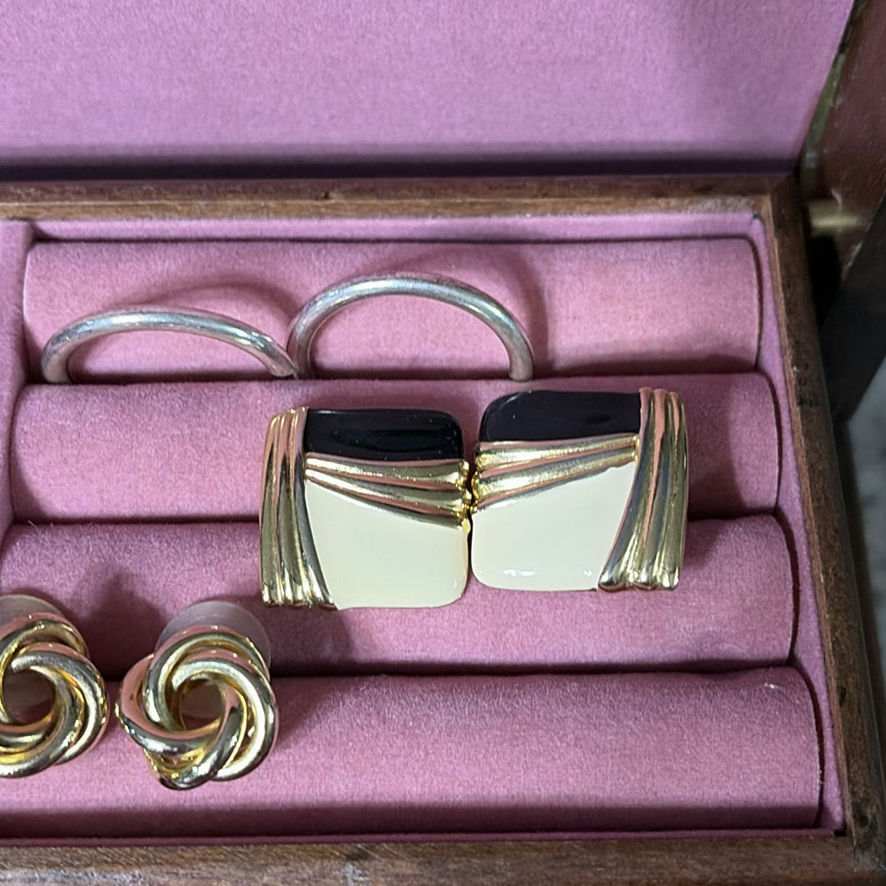 Wooden Jewelry Box With Jewelry - image 6 of 16