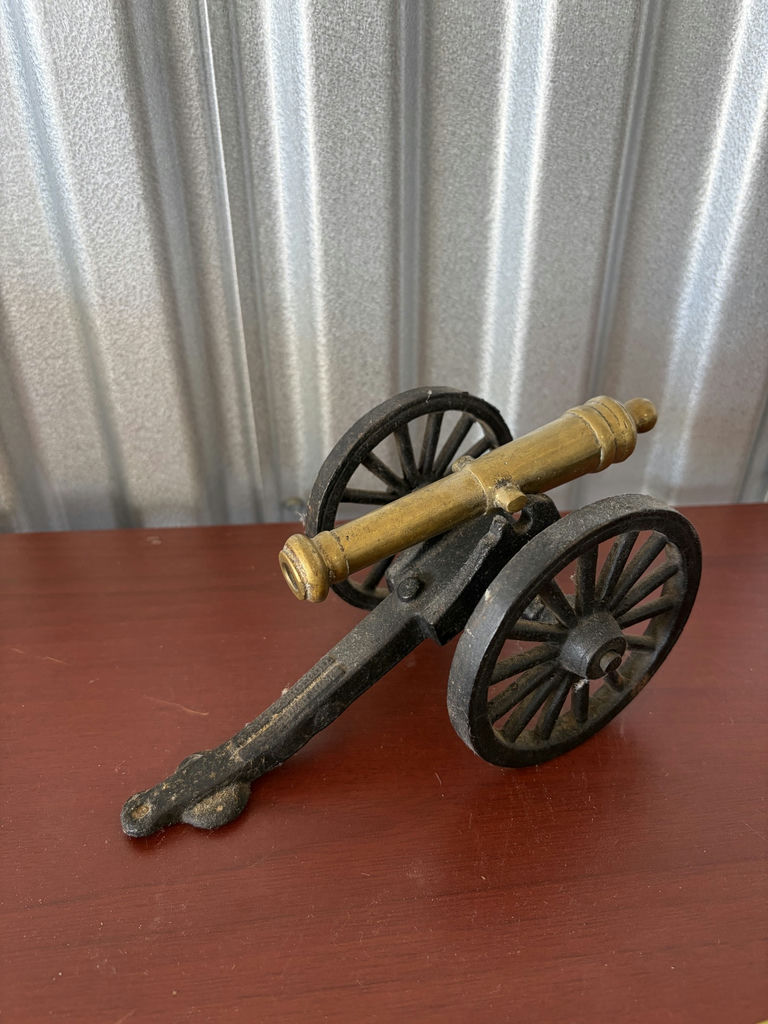 Glass Bull, Metal Cannon And Mortar And Pestle - image 12 of 16