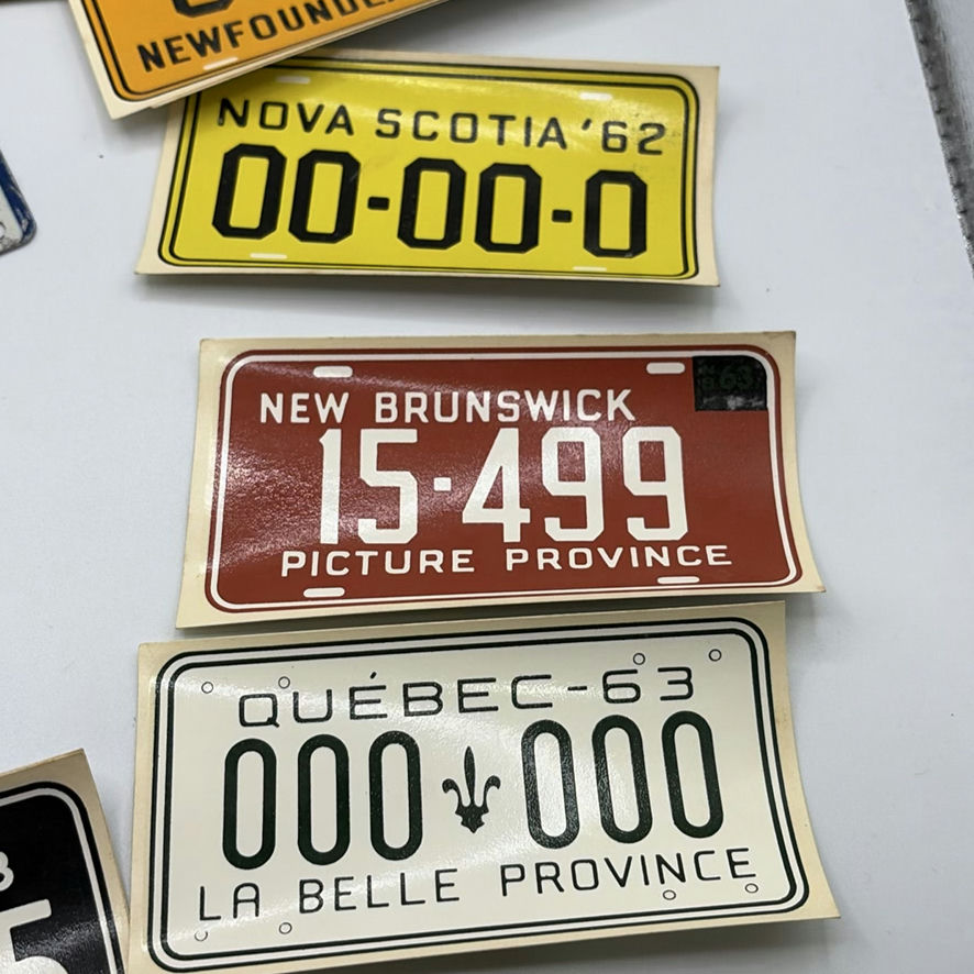 Vintage Cereal License Plate Stickers And Wooden Coins - image 6 of 8