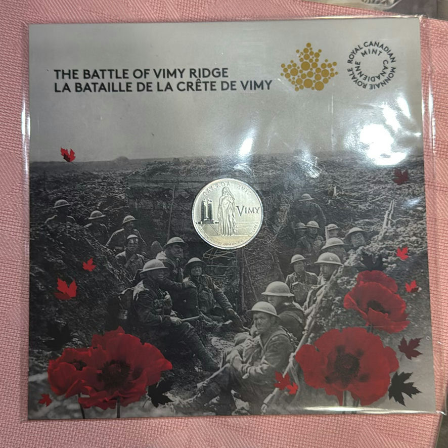 Canadian War Stamps And Coins Incl. 2017 $3 Fine Silver Coin - image 2 of 14