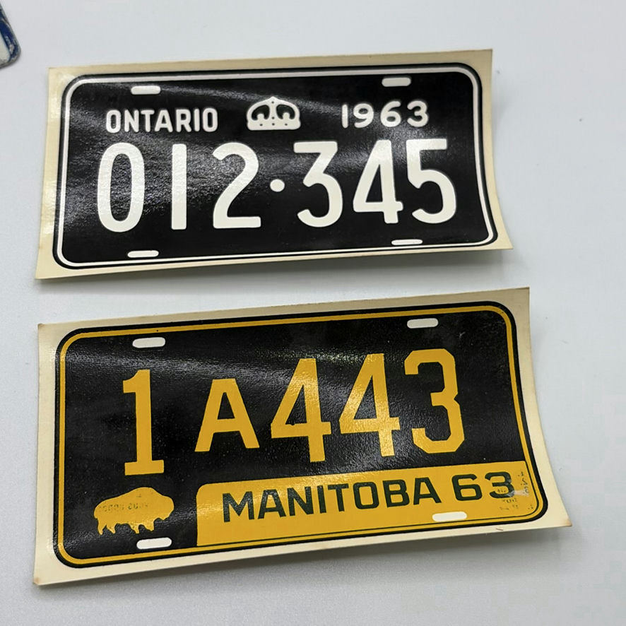 Vintage Cereal License Plate Stickers And Wooden Coins - image 7 of 8