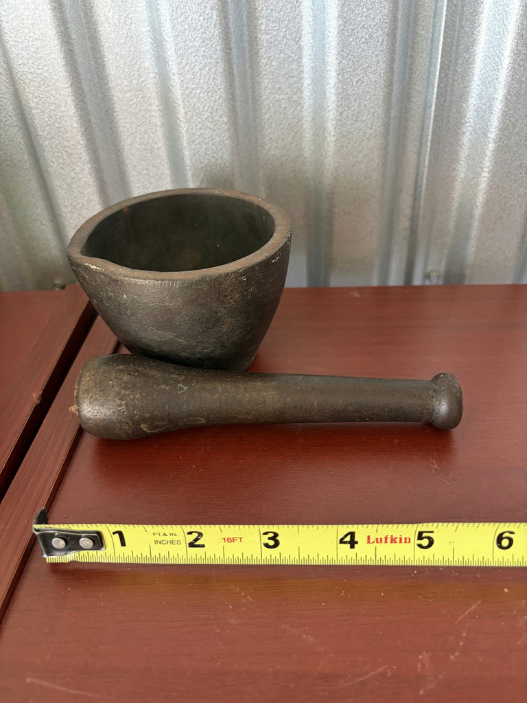 Glass Bull, Metal Cannon And Mortar And Pestle - image 11 of 16