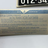 Vintage Cereal License Plate Stickers And Wooden Coins - thumbnail 8 of 8