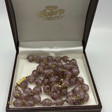Murano Glass Pink Clouds With Gold Foil Jewelry Set - thumbnail 2 of 8