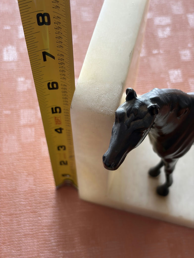 Vintage Pair Of Onyx Horse Bookends - image 17 of 17