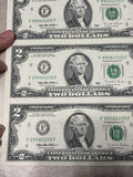 Uncut Sheet of 32 US $2 Two-Dollar Bills - Series 1995 Federal Reserve Notes - Uncirculated - thumbnail 5 of 28