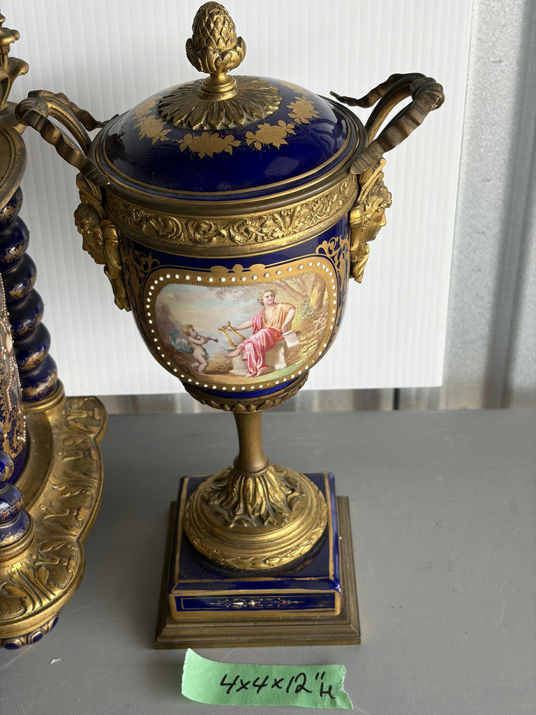 19th Century French Sevres Style Clock Garniture Set - image 3 of 28