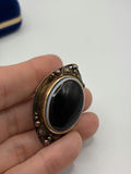 Vintage Signed Birks Banded "Bullseye" Agate Brooch - thumbnail 3 of 8