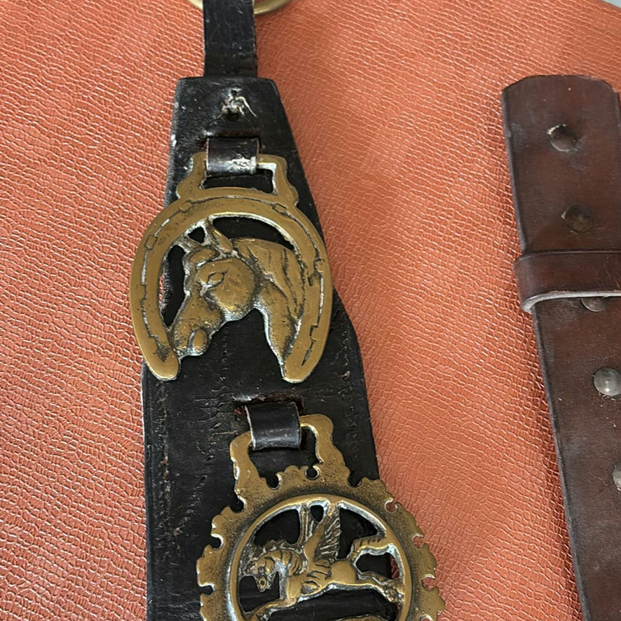 Vintage Horse Brasses On Leather Straps - image 4 of 7