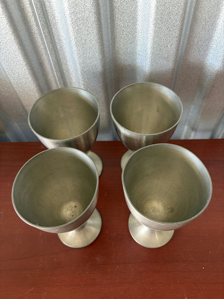 Set Of 4 Pewter Cups - image 2 of 4