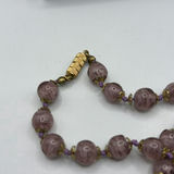 Murano Glass Pink Clouds With Gold Foil Jewelry Set - thumbnail 7 of 8