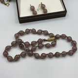 Murano Glass Pink Clouds With Gold Foil Jewelry Set - thumbnail 5 of 8