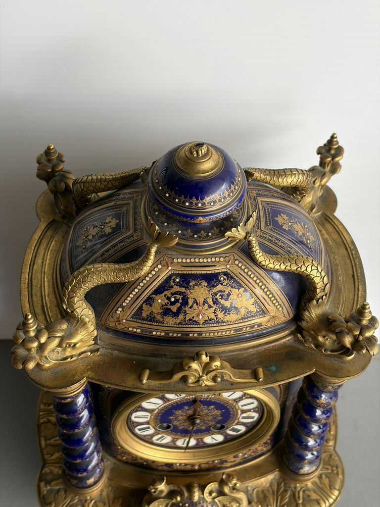 19th Century French Sevres Style Clock Garniture Set - image 18 of 28
