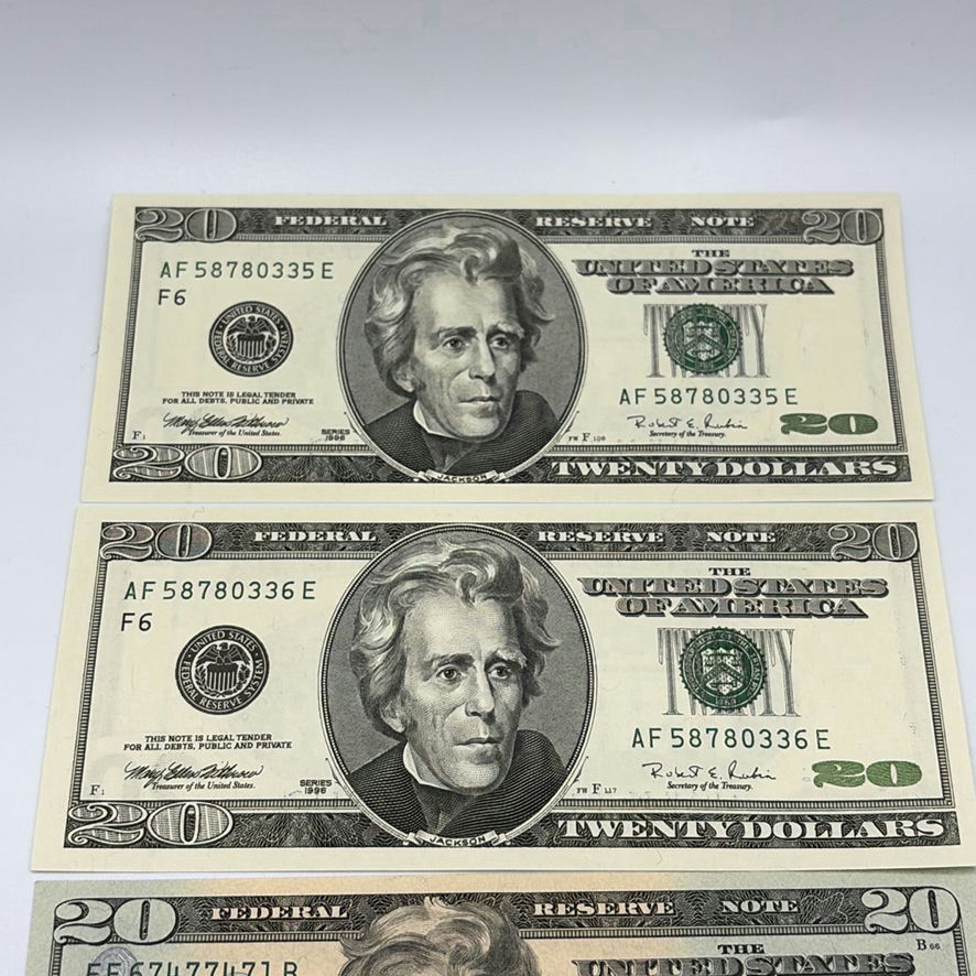 $20 US Bills 1996 And 2004 In Sequence - image 2 of 11
