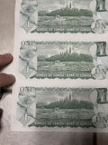 1973 Bank of Canada $1 Uncut Sheet of 40 Notes - BFK Prefix - AU/XF - thumbnail 21 of 30