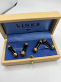 Vintage Silver And Onyx Cufflinks Links Of London - thumbnail 1 of 5