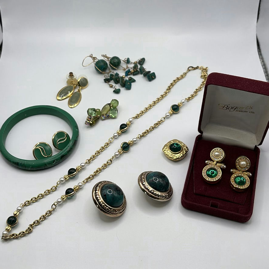 Green Jewelry Lot - image 1 of 15