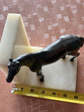 Vintage Pair Of Onyx Horse Bookends - thumbnail 16 of 17