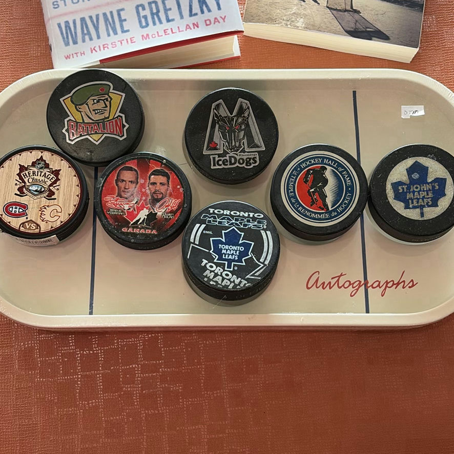 Hockey Pucks And Hockey Books - image 2 of 10