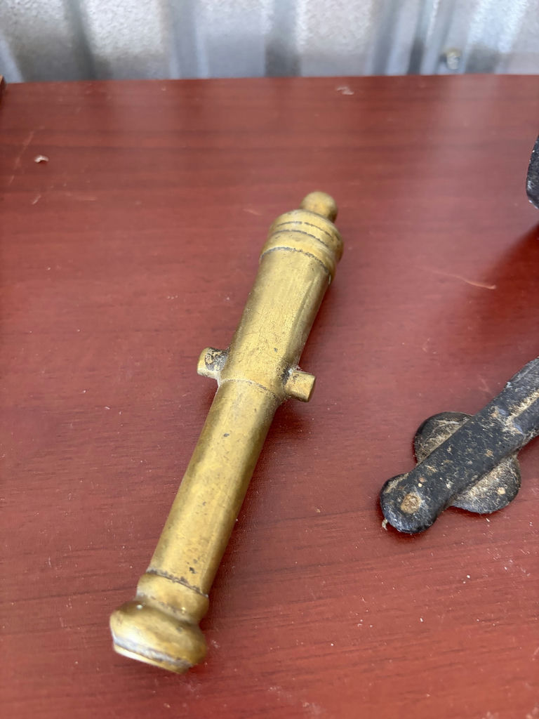 Glass Bull, Metal Cannon And Mortar And Pestle - image 15 of 16