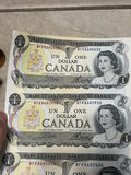 1973 Bank of Canada $1 Uncut Sheet of 40 Notes - BFK Prefix - AU/XF - thumbnail 2 of 30