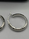 14k White Gold Hoop Earrings - thumbnail 2 of 6