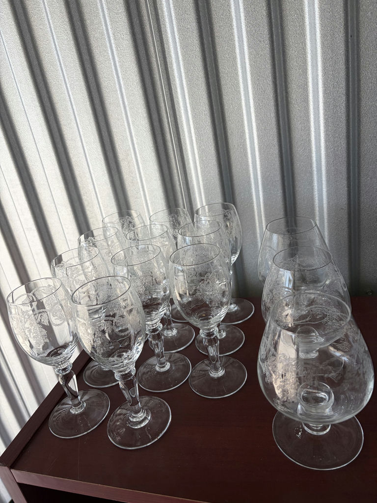 Vintage Thistle Pattern Bohemia Crystal - image 1 of 9