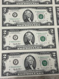 Uncut Sheet of 32 US $2 Two-Dollar Bills - Series 1995 Federal Reserve Notes - Uncirculated - thumbnail 6 of 28