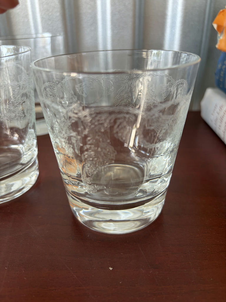 Vintage Thistle Bohemia Crystal Drinking Glasses - image 5 of 9