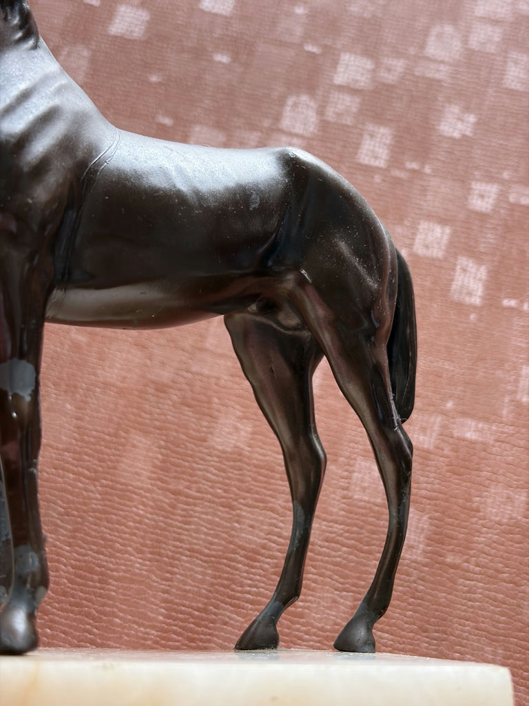 Vintage Pair Of Onyx Horse Bookends - image 15 of 17