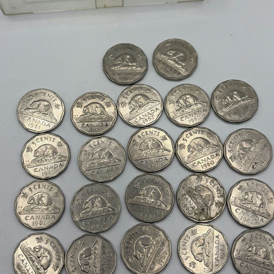 Canadian Quarters 1963 And Nickels - image 6 of 6