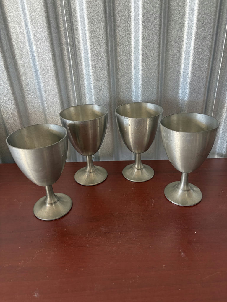 Set Of 4 Pewter Cups - image 3 of 4