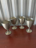 Set Of 4 Pewter Cups - thumbnail 3 of 4